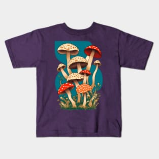 Vintage Mushrooms Kids T-Shirt